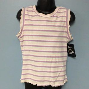 ART Class Purple and Green Striped Tank Top: L(12-14)